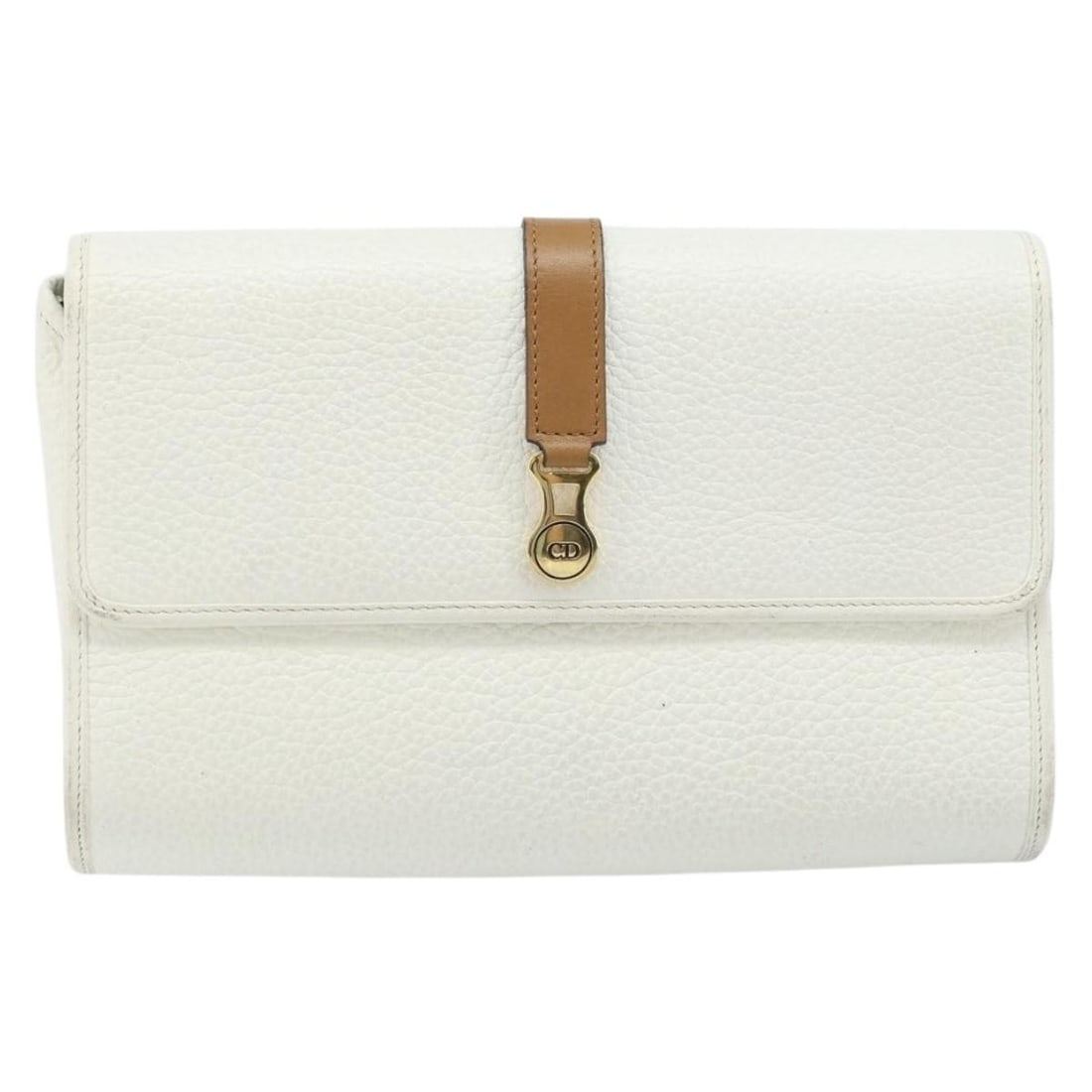 White Leather CD Logo Shoulder Bag by Christian Dior Vintage: White Leather CD Logo Shoulder Bag by Christian Dior Vintage This Christian Dior vintage CD Logo shoulder bag features a classic design crafted from white leather. The bag is designed for women and in