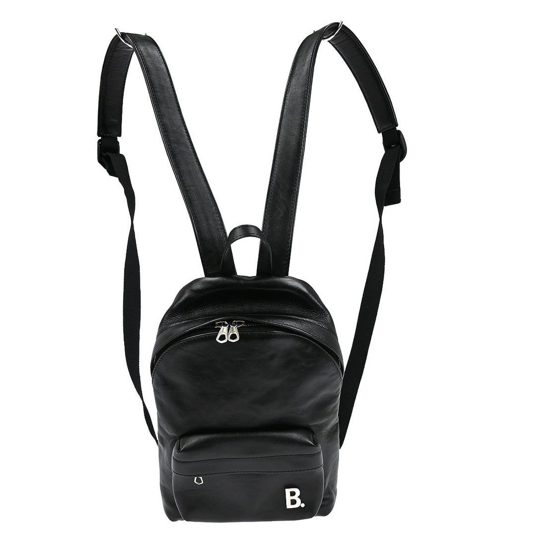 Balenciaga Soft Backpack Black Leather Women's Bag 16cm x 23cm x 6cm: Balenciaga Soft Backpack Black Leather Women's Bag 16cm x 23cm x 6cm This Balenciaga Soft Backpack is crafted from black leather and designed for women. It features a compact silhouette with a spaciou