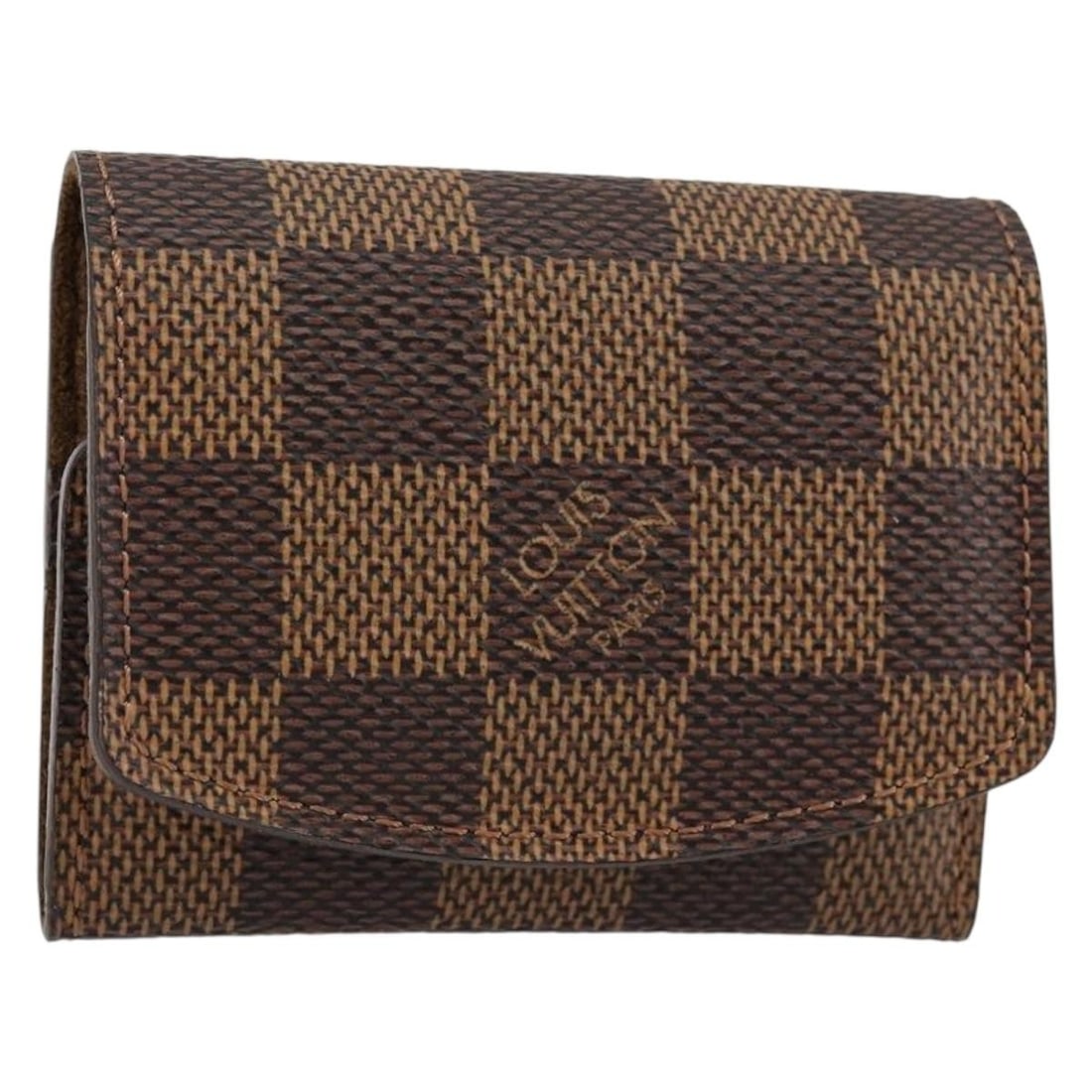 Louis Vuitton Damier Ebene Cuff Case Auth MI1014 France: Louis Vuitton Damier Ebene Cuff Case Auth MI1014 France This authentic Louis Vuitton Damier Ebene Cuff Case is a stylish and practical accessory crafted from iconic Damier Ebene canvas, showcasing the