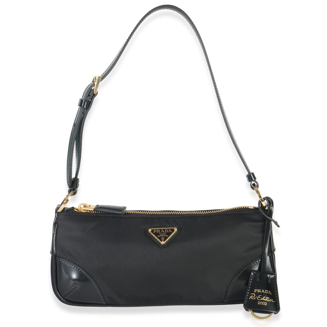 Prada Re-Edition 2002 Black Nylon Shoulder Bag With Accessories (1 of 7)