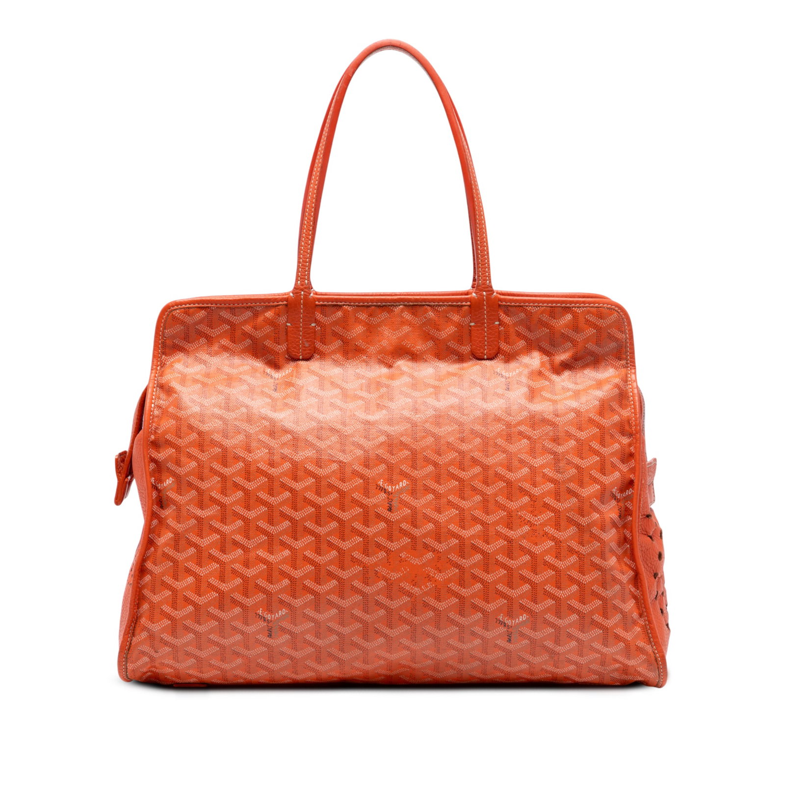 Goyard Goyardine Sac Hardy Pet Carrier Orange Fabric Bag (1 of 9)