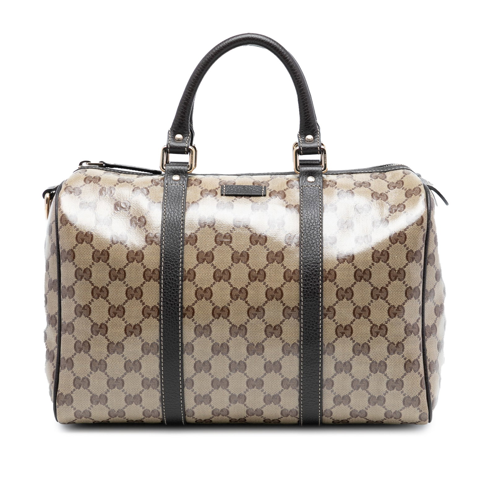 Gucci Joy Boston Medium GG Crystal Coated Canvas Handbag Beige (1 of 7)