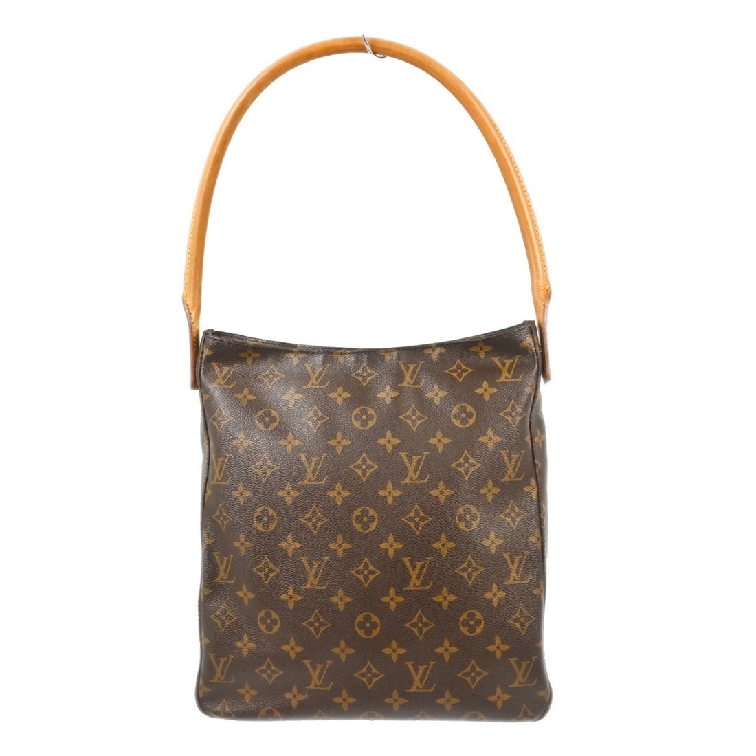 Louis Vuitton Looping GM Brown Monogram Canvas Large Tote Handbag: Louis Vuitton Looping GM Brown Monogram Canvas Large Tote Handbag This Louis Vuitton Looping GM handbag features the iconic monogram canvas leather exterior with a brown finish and Alcantara lining. D