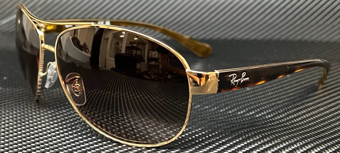 Ray-Ban RB3386 Arista Pilot Sunglasses 67mm Brown Gradient Lenses (1 of 5)