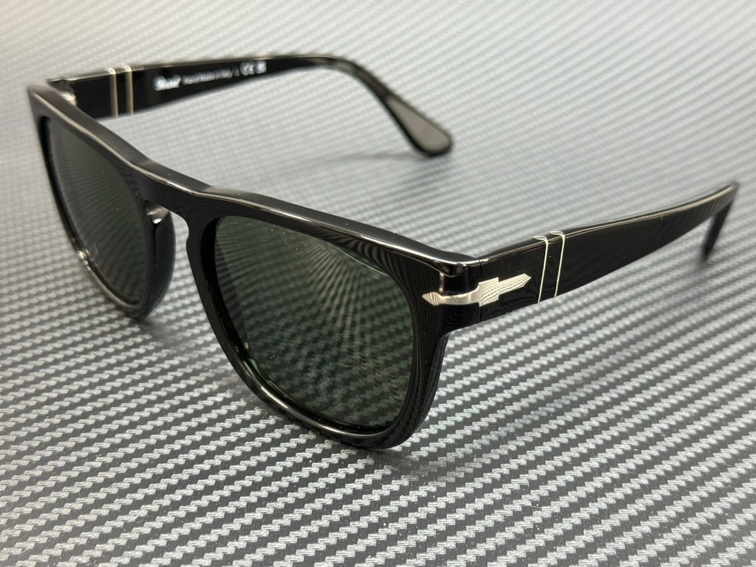 PERSOL PO3333S 95 31 Black Green Men's Sunglasses with Authenticity Certificate (1 of 5)