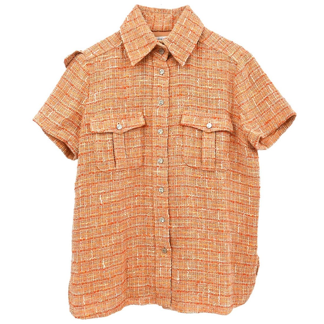 Chanel Vintage Sport Line Orange Short Sleeve Jacket #42 (1 of 10)