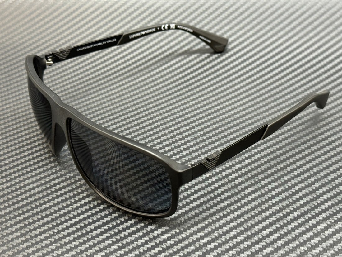 Emporio Armani EA4029 5001T3 Black Grey Polarized Men's Sunglasses (1 of 5)