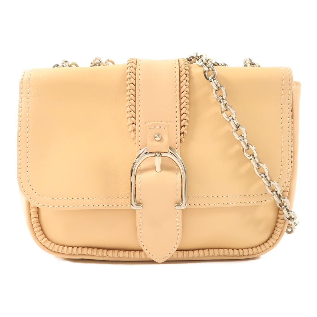 Longchamp Calfskin Nude Pink Chain Strap Shoulder Bag SHW (1 of 15)