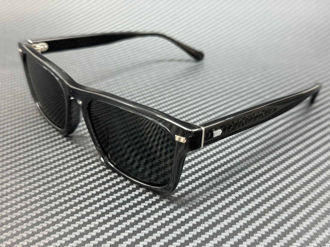 Coach HC8397U 581787 Transparent Dark Grey 57mm Men's Sunglasses with Case (1 of 5)