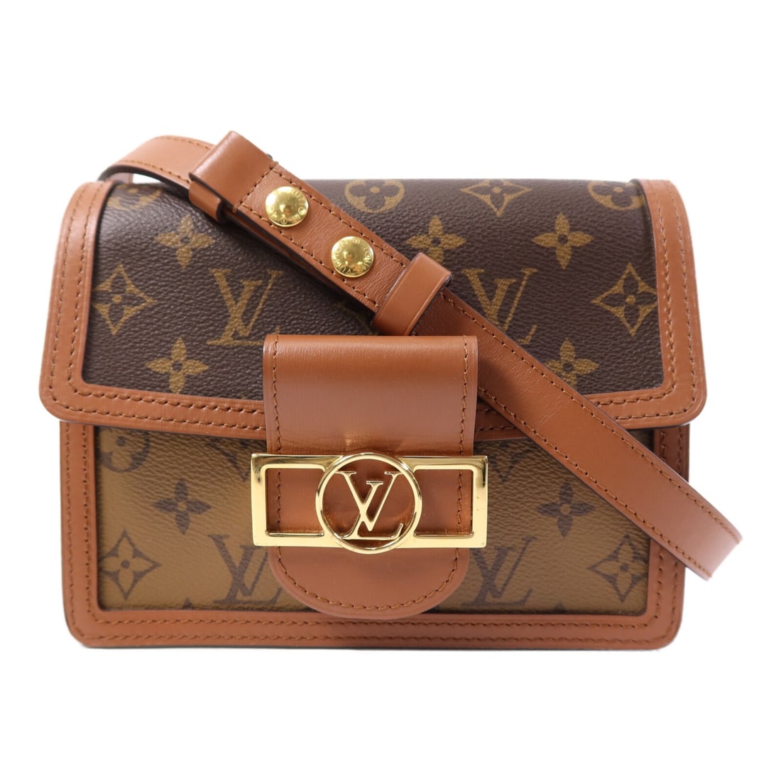 LOUIS VUITTON Mini Dauphine Shoulder Bag M45959 Monogram Brown (1 of 15)