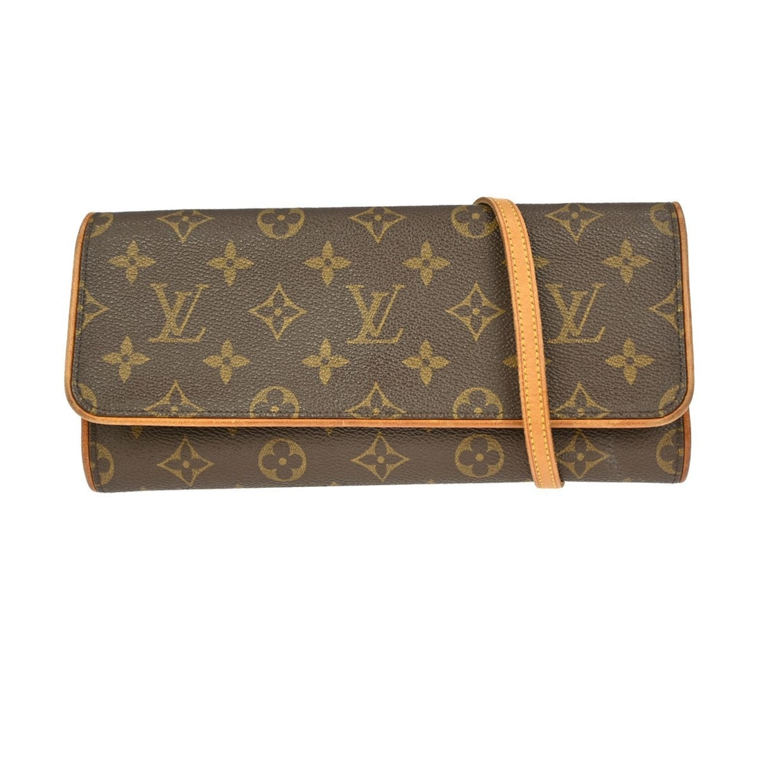 Louis Vuitton Pochette Twin GM Monogram Canvas Crossbody Bag M51852: Louis Vuitton Pochette Twin GM Monogram Canvas Crossbody Bag M51852 This Louis Vuitton Pochette Twin GM crossbody bag features the iconic Monogram canvas leather exterior and a magnetic snap closure.