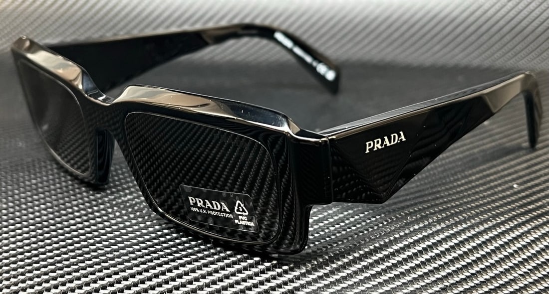 PRADA PR 27ZS 16K08Z Black Acetate Sunglasses Gray Lenses (1 of 4)