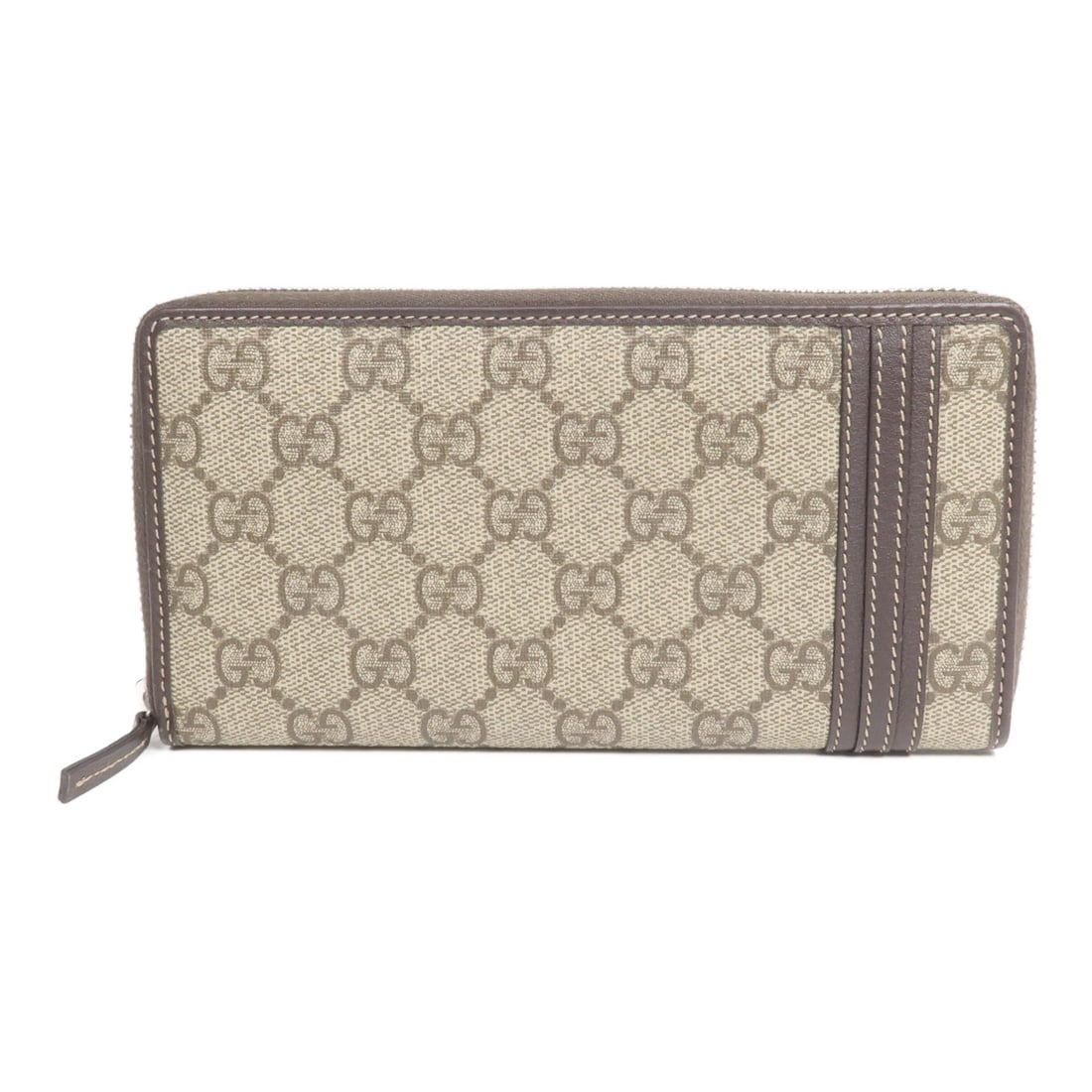 Gucci Brown GG PVC Coated Canvas Long Wallet with Silver Hardware (1 of 15)