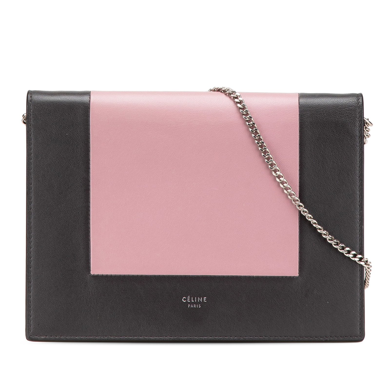 Celine Pink Leather Frame Wallet on Chain Italy: Celine Pink Leather Frame Wallet on Chain Italy This Celine Leather Frame Wallet on Chain is a luxurious accessory crafted from high-quality leather. It features a stylish pink exterior with a sleek s