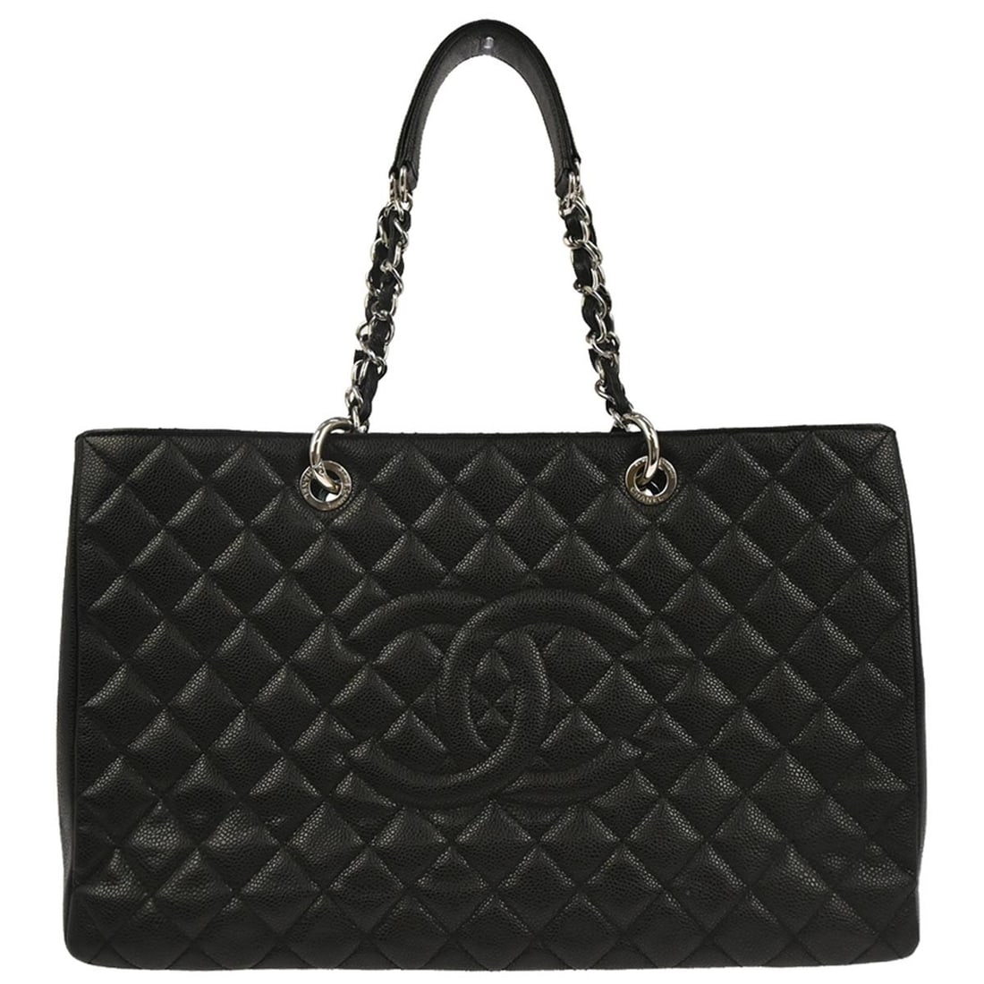Extra Large Chanel Black Leather GST Tote with Chain Handles (1 of 10)