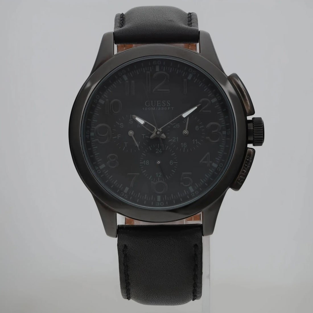 GUESS Journey 46mm Black-Out Multifunction Leather Watch U10628G1 (1 of 3)