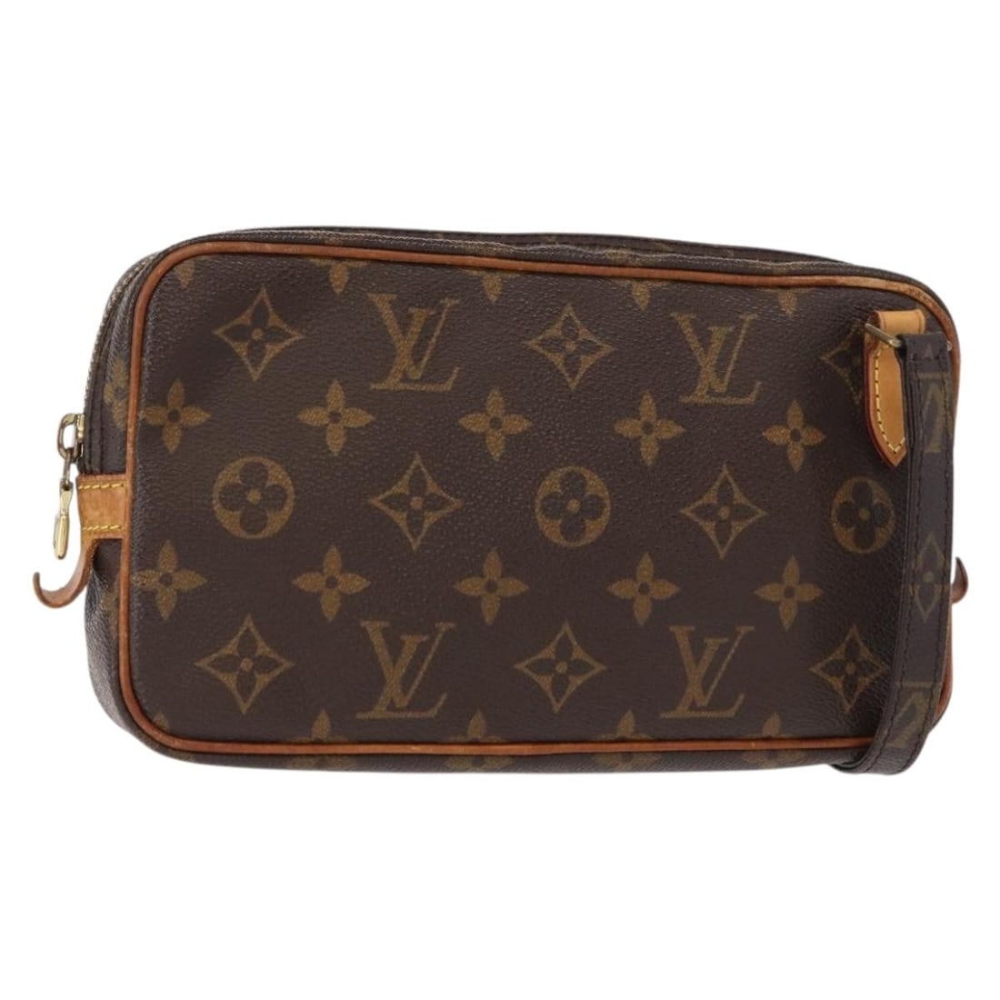 Brown Canvas Louis Vuitton Pochette Marly Bandouliere 21.5cm Shoulder Bag (1 of 18)