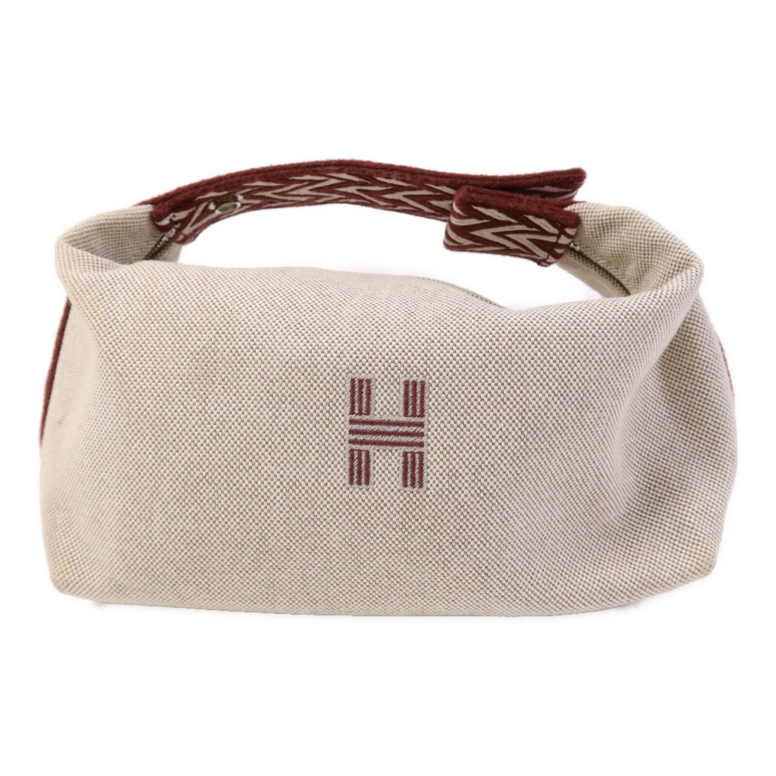 Beige Canvas Bride A Brac Handbag with Palladium Hardware by Hermes (1 of 13)