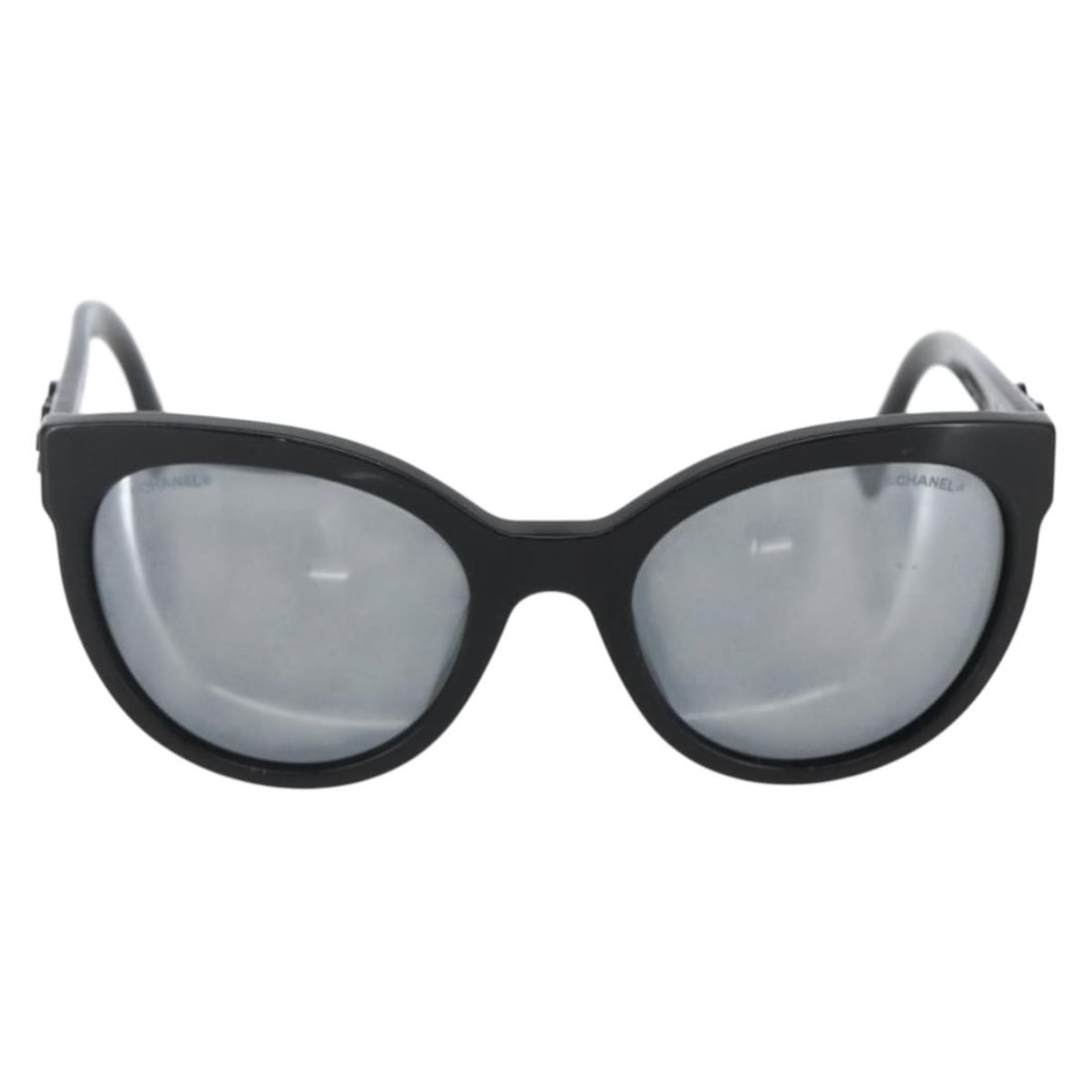 Black Plastic Chanel CC Logo Women's Sunglasses (1 of 11)