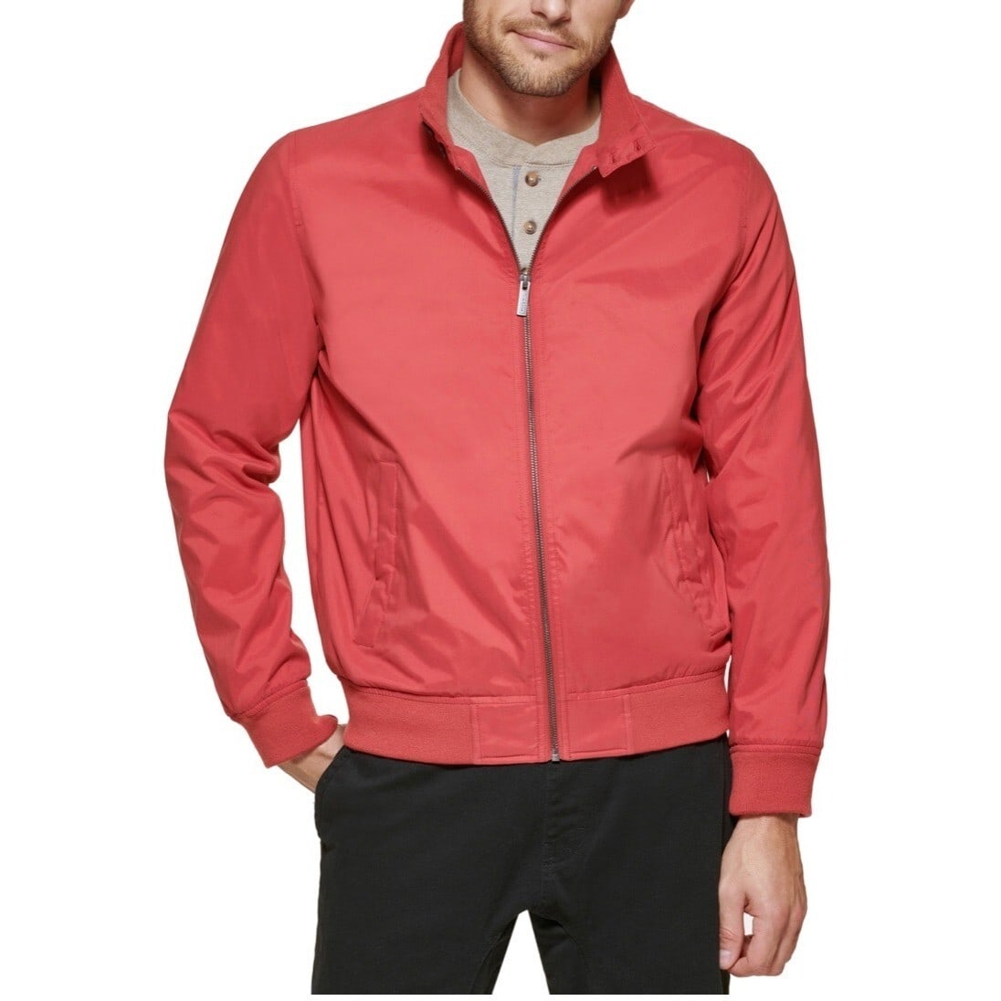 Club Room Men's Lightweight Red Bomber Jacket XXL Water-Resistant (1 of 3)