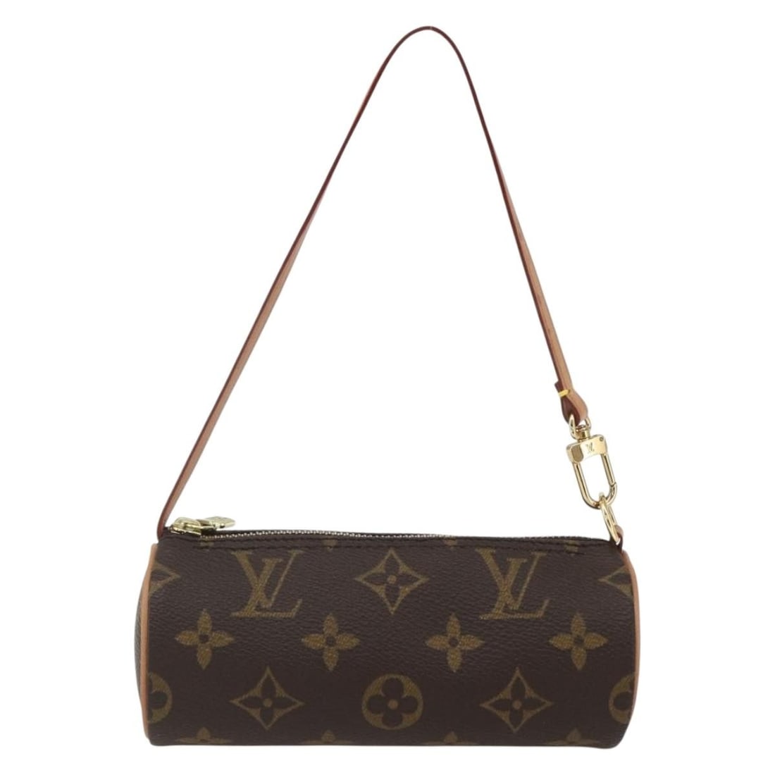 Louis Vuitton Papillon Pochette Brown Monogram Canvas Handbag France: Louis Vuitton Papillon Pochette Brown Monogram Canvas Handbag France This Louis Vuitton Papillon Pochette features the iconic Monogram canvas in brown and is designed for women. The exterior shows sli