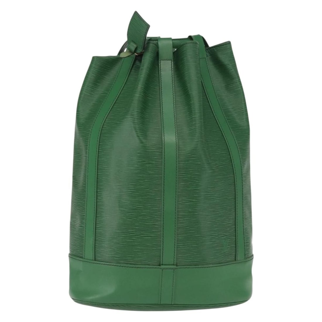 Green Epi Leather Randonnee Backpack by Louis Vuitton France: Green Epi Leather Randonnee Backpack by Louis Vuitton France The Louis Vuitton Randonnee Backpack in green Epi leather is designed for women and crafted in France. It features a spacious interior and