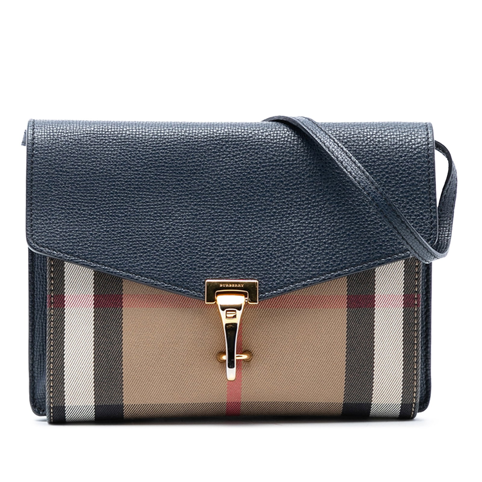 Burberry Macken Small Crossbody Bag in Leather and House Check Canvas (1 of 7)