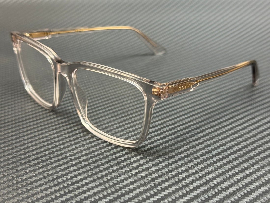 GUCCI GG1120O 007 Grey Transparent 55mm Men's Eyeglasses with Authenticity Certificate (1 of 4)