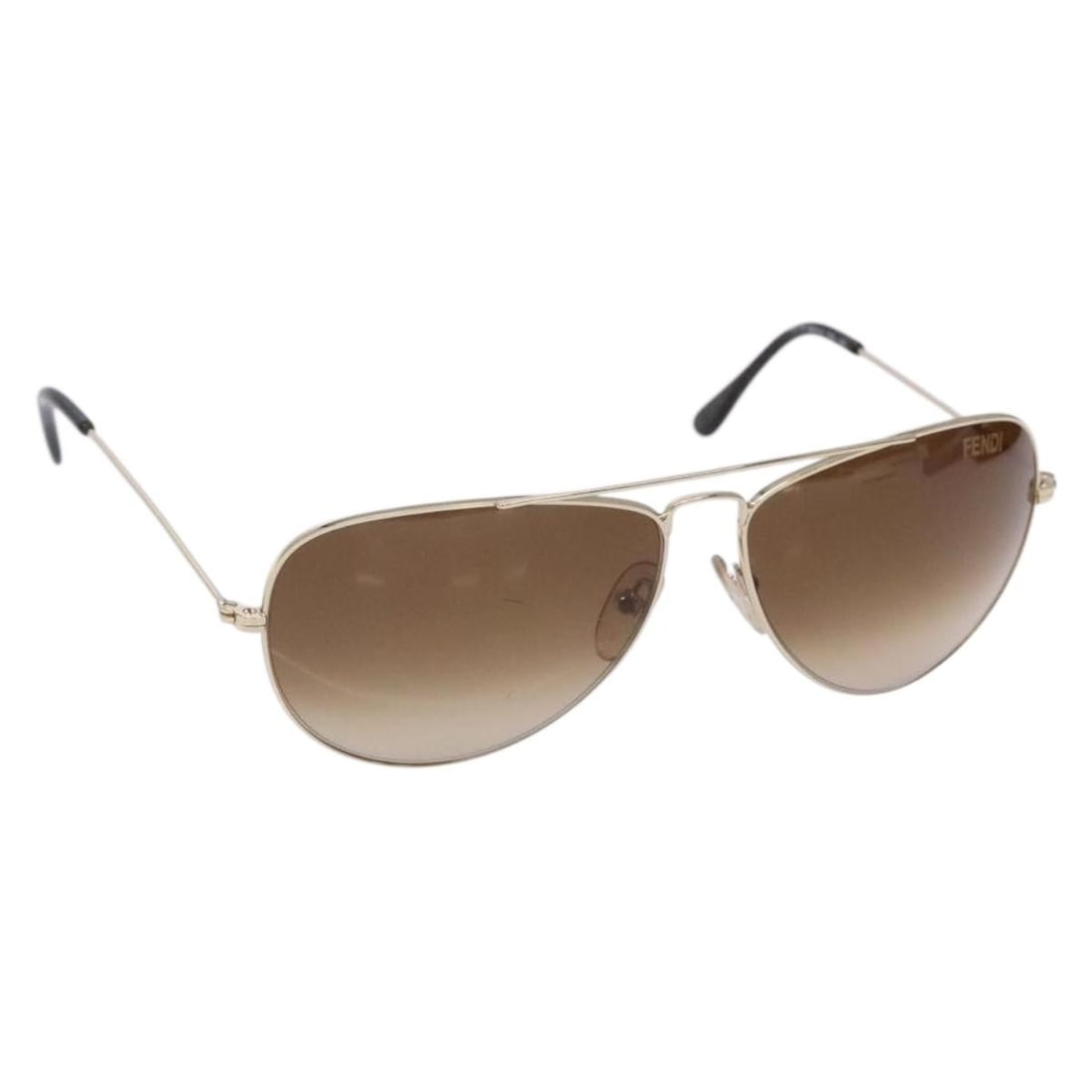 FENDI Gold Metal Sunglasses FS5119 Authentic Italy: FENDI Gold Metal Sunglasses FS5119 Authentic Italy Elevate your style with these authentic FENDI sunglasses, expertly crafted in Italy. Featuring a sleek metal frame in a luxurious gold finish, these