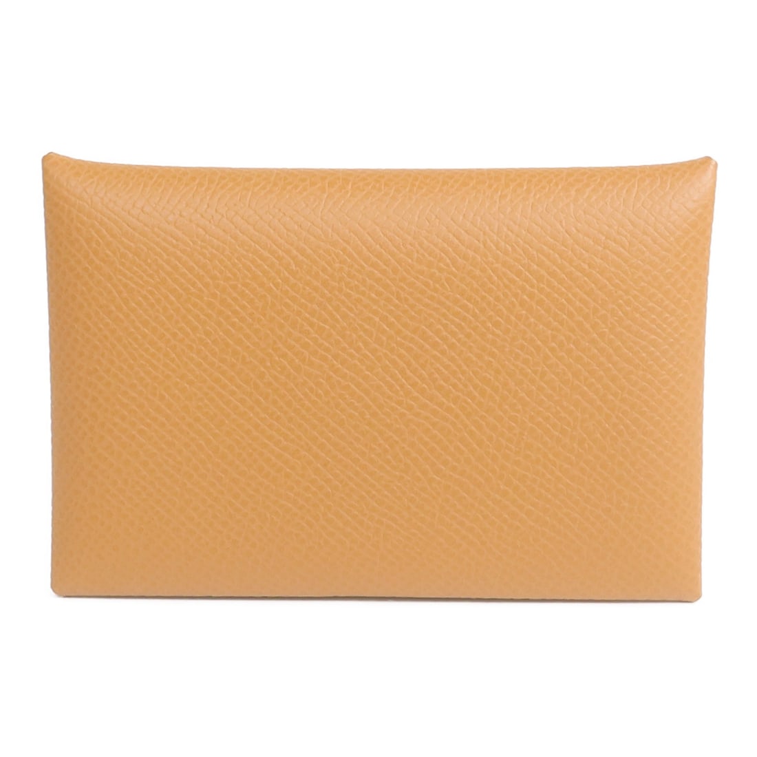 Hermes Calvi Brown Epsom Leather Card Case with Palladium Hardware: Hermes Calvi Brown Epsom Leather Card Case with Palladium Hardware This Hermes Calvi card case features Epsom calfskin leather in a gold brown color. Designed for unisex use, it offers a refined and p