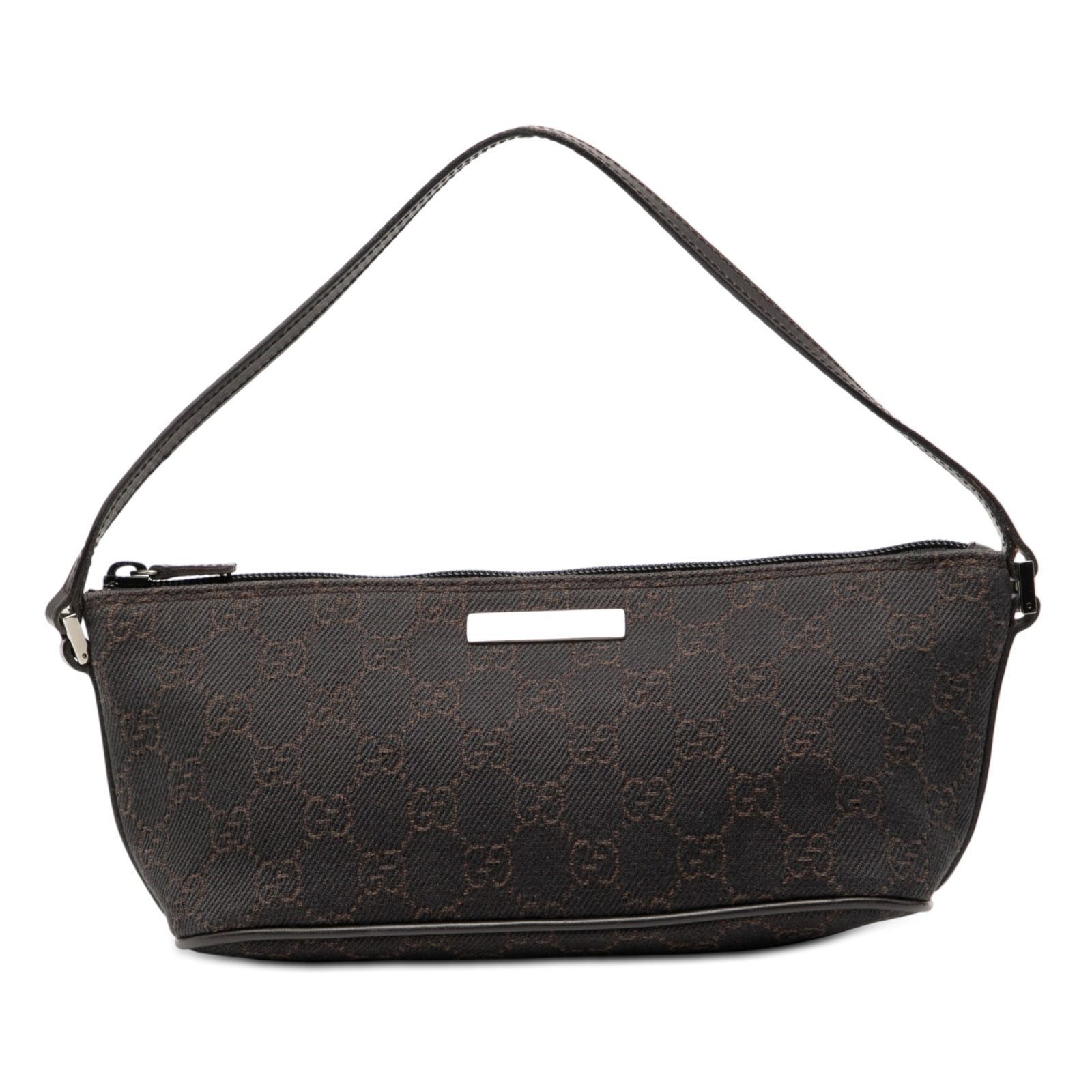 Shoulder Bag in GG Denim Boat Pattern by Gucci with Leather Trim (1 of 7)