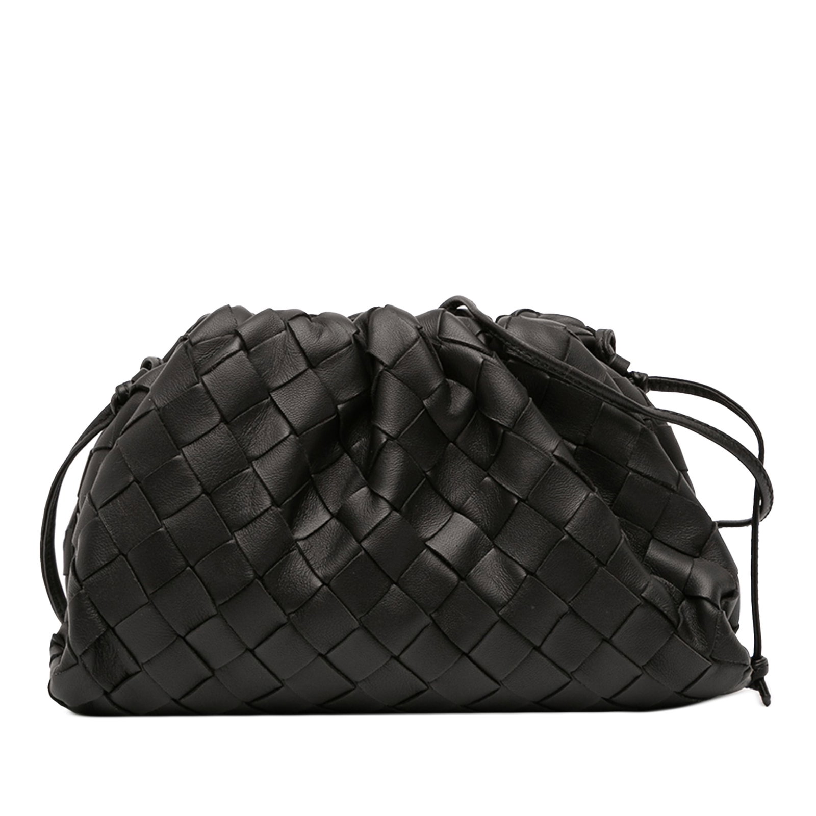 Bottega Veneta Nappa Intrecciato Mini Pouch Crossbody Bag Black Leather: Bottega Veneta Nappa Intrecciato Mini Pouch Crossbody Bag Black Leather Enhance your accessory collection with the Bottega Veneta Nappa Intrecciato The Mini Pouch Crossbody. This exquisite bag feature