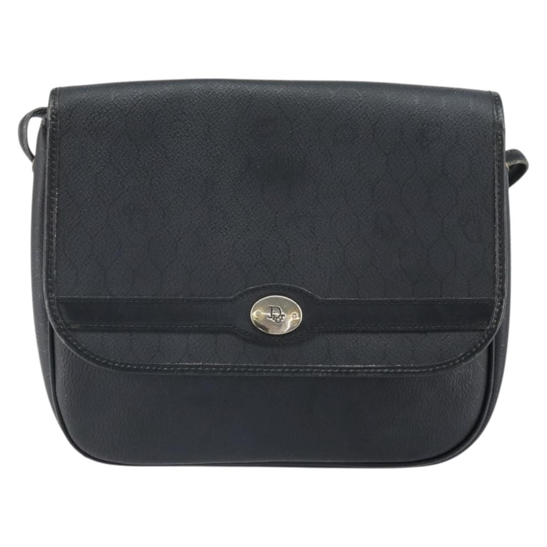 Vintage Honeycomb Canvas Shoulder Bag by Christian Dior Black Leather Trim: Vintage Honeycomb Canvas Shoulder Bag by Christian Dior Black Leather Trim This Christian Dior vintage Honeycomb shoulder bag is crafted from black canvas with leather accents. Designed for women, it