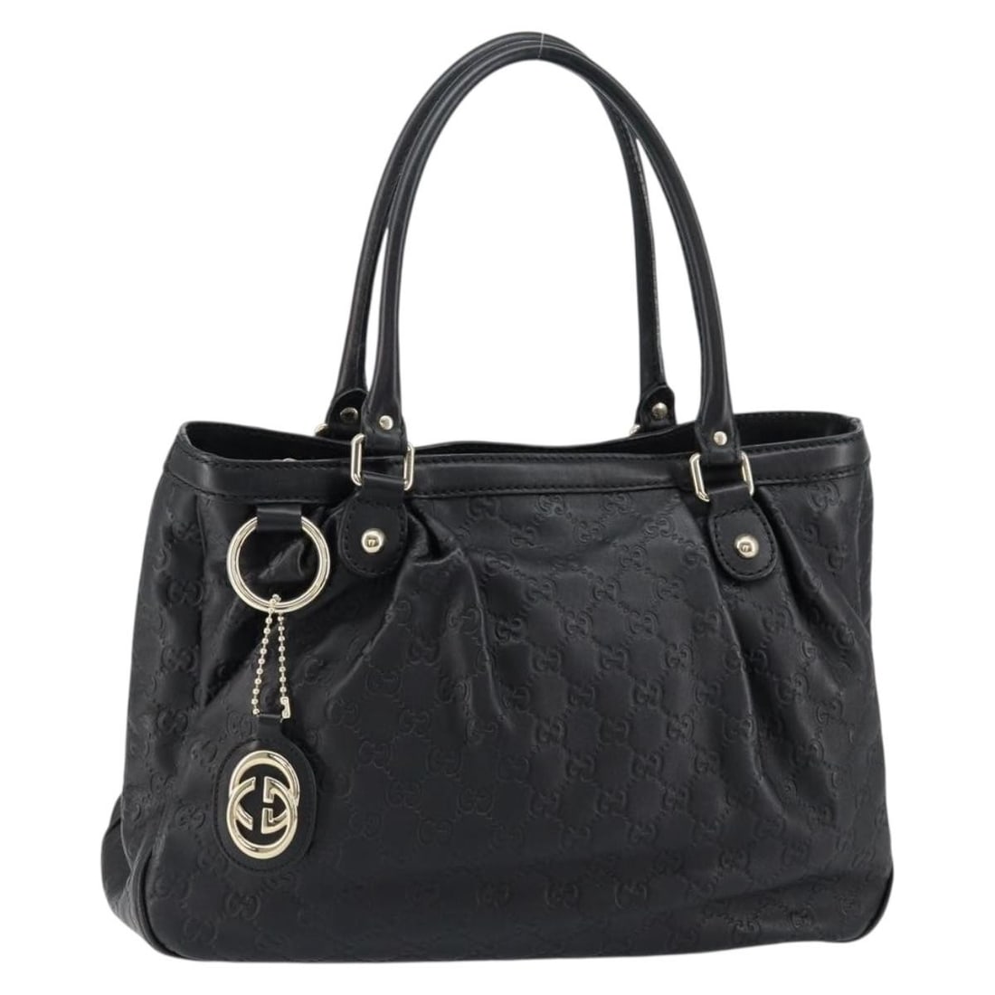 GUCCI GG Canvas Black Gold Tote Bag 296835 Authentic Italy: GUCCI GG Canvas Black Gold Tote Bag 296835 Authentic Italy This exquisite GUCCI GG Canvas Guccissima Tote Bag combines luxury and functionality with its sleek Black and Gold design. Crafted from high-