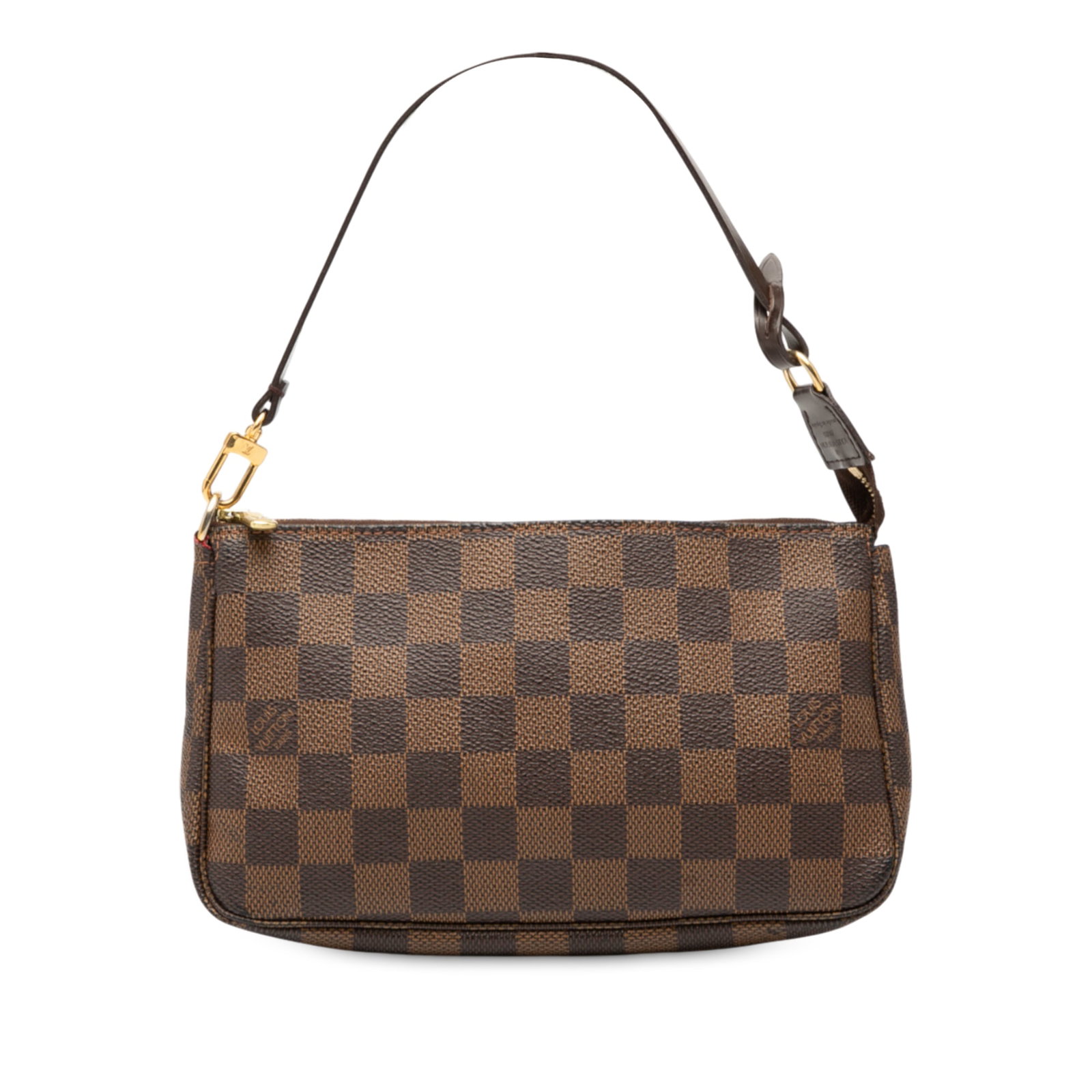 Louis Vuitton Damier Ebene Pochette Accessoires Brown Canvas Bag: Louis Vuitton Damier Ebene Pochette Accessoires Brown Canvas Bag The Louis Vuitton Damier Ebene Pochette Accessoires is a stylish and functional bag crafted from damier ebene canvas. It features a fla