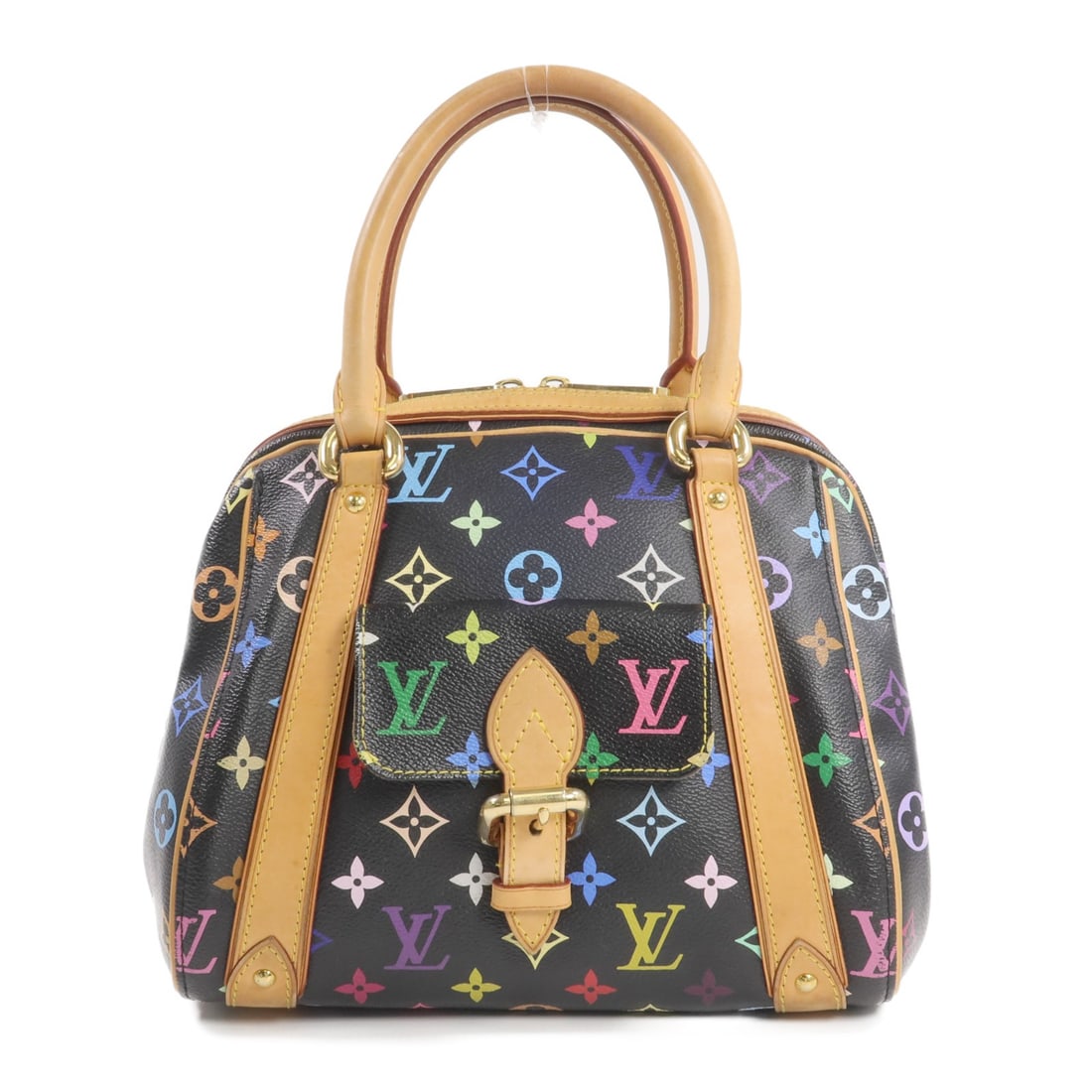 Louis Vuitton Priscilla Black Multicolore Monogram Canvas Handbag M40097 GHW: Louis Vuitton Priscilla Black Multicolore Monogram Canvas Handbag M40097 GHW This Louis Vuitton Priscilla handbag features the iconic Monogram Multicolore pattern on black PVC coated canvas. Designed