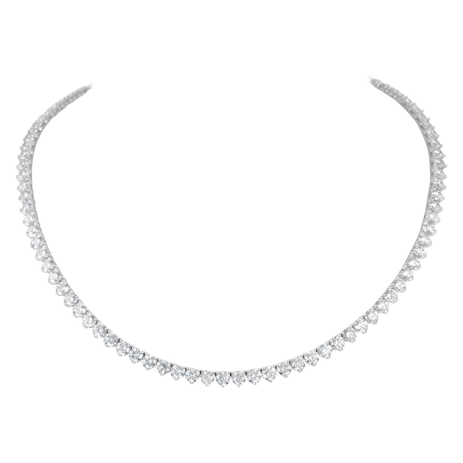 23.31ct Diamond Tennis Necklace 18k White Gold (1 of 4)