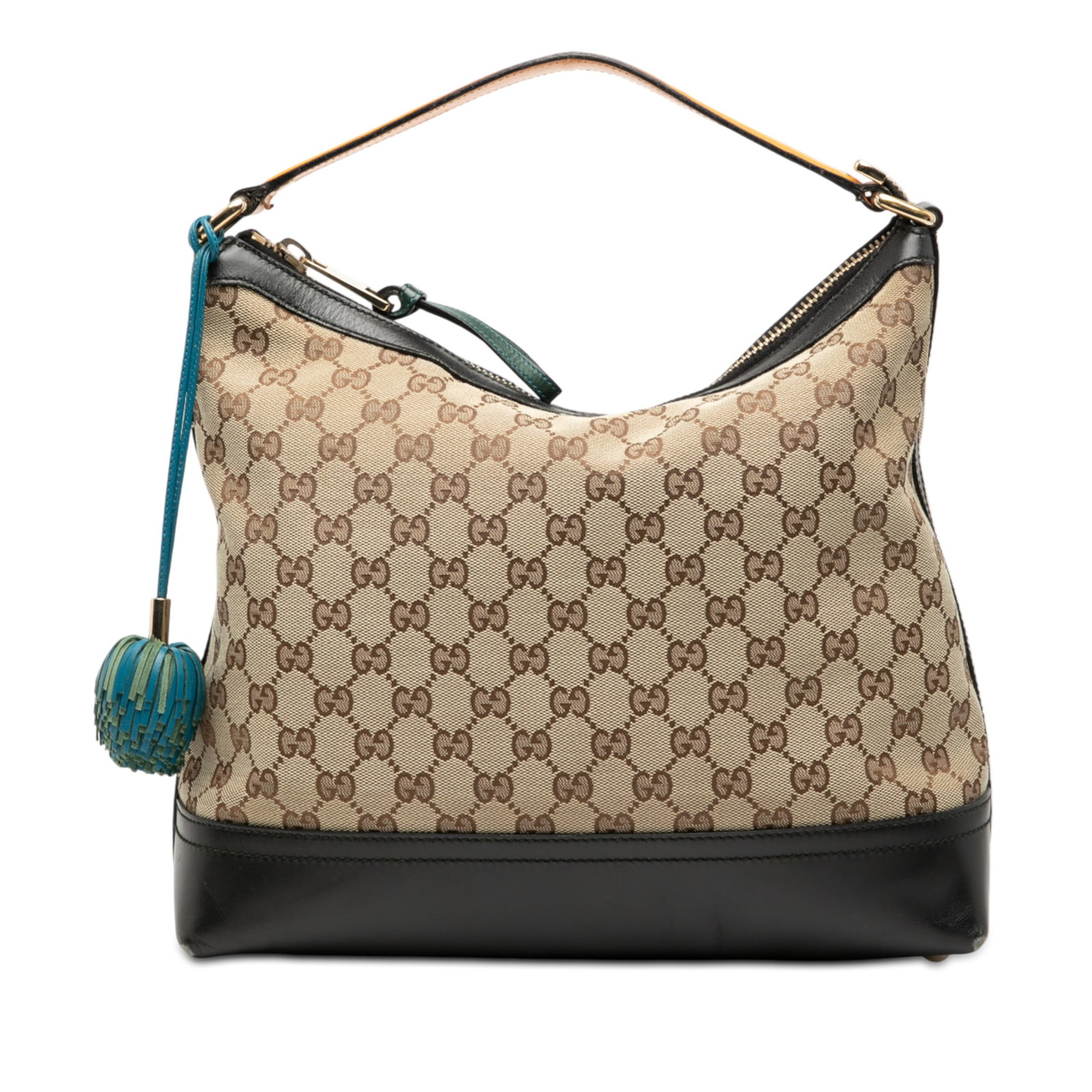 GG Canvas Cheer Hobo Beige Leather Trim Shoulder Bag by Gucci (1 of 8)