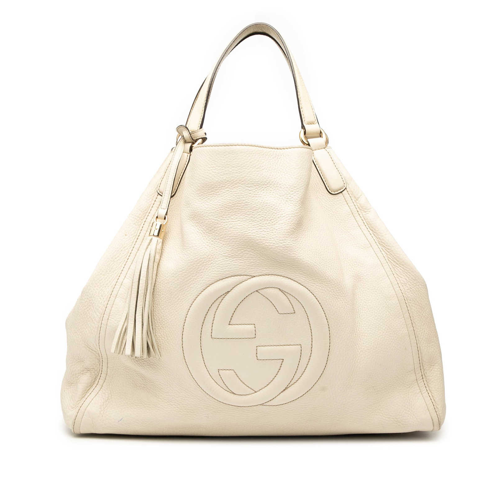 Gucci Soho Cellarius White Leather Large Tote Bag (1 of 7)