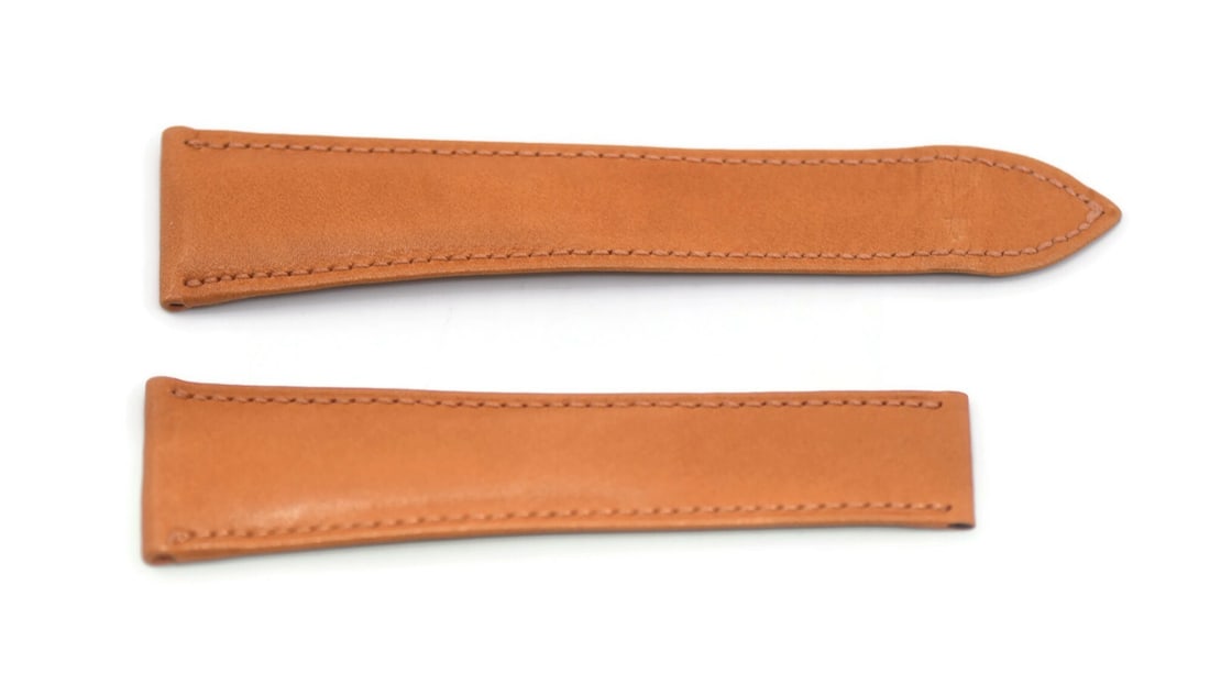 Bedat & Co Authentic Orange Leather Watch Strap 21mm (1 of 2)
