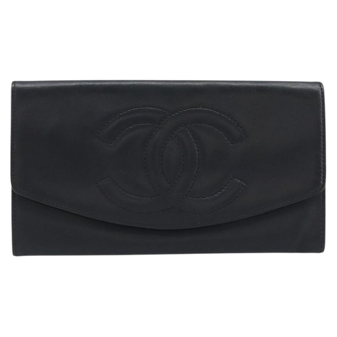 Vintage Black Leather Timeless Round Flap Wallet by Chanel (1 of 18)