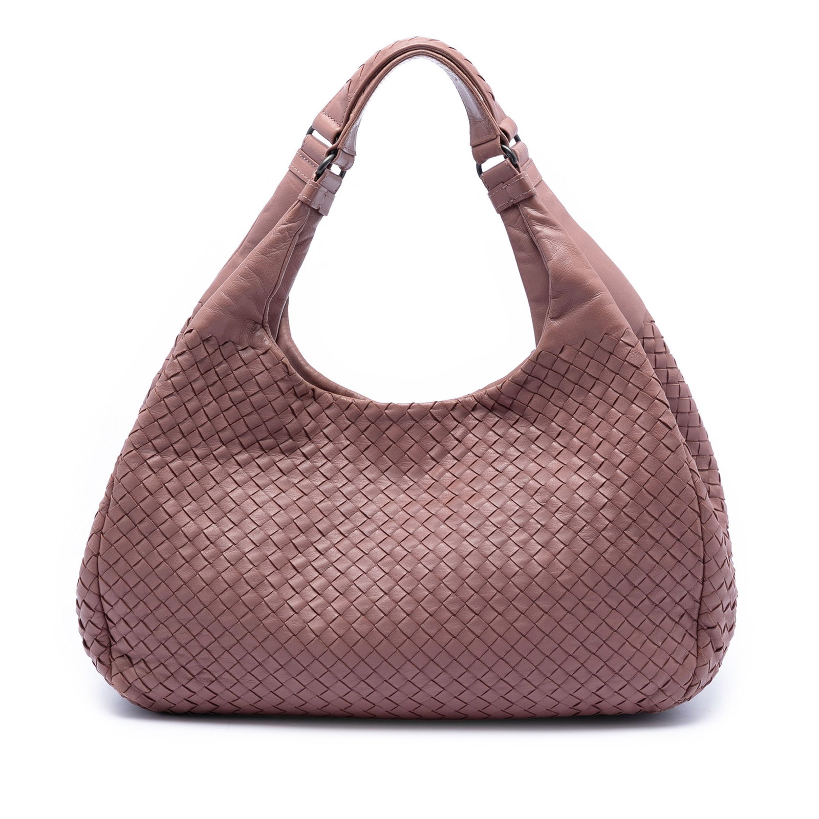 Bottega Veneta Campana Large Pink Woven Leather Shoulder Bag (1 of 7)