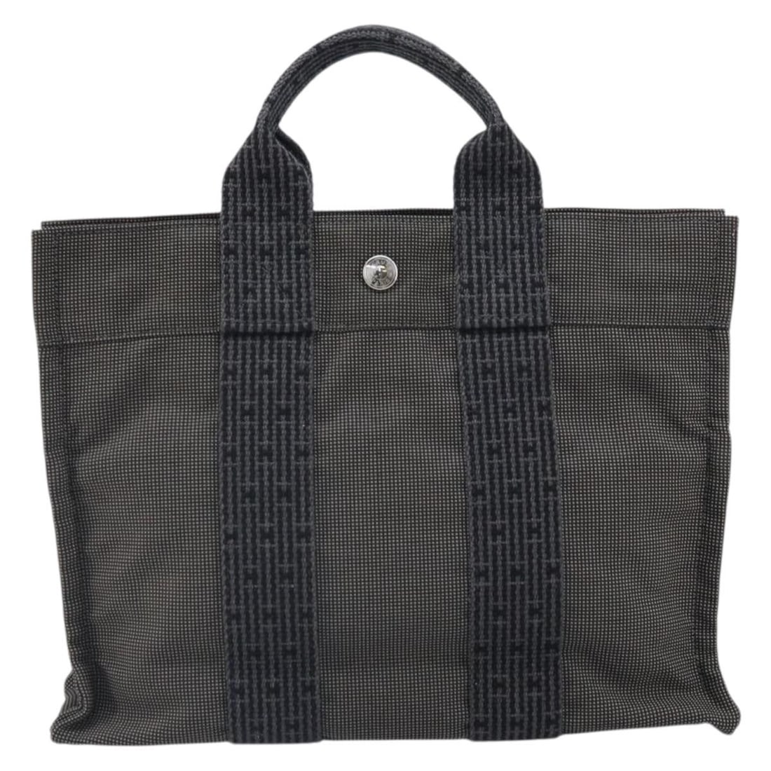 Hermes Herline Gray Canvas Fourre-tout Tote Bag 30cm (1 of 18)