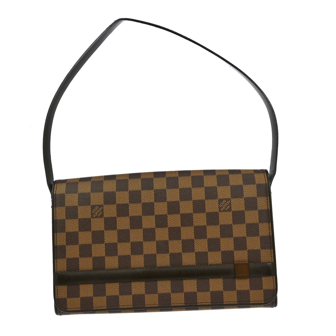 Louis Vuitton Tribeca Long Damier Canvas Medium Brown Handbag: Louis Vuitton Tribeca Long Damier Canvas Medium Brown Handbag This Louis Vuitton Tribeca Long handbag features the signature Damier canvas leather exterior in brown with a check pattern. Designed for