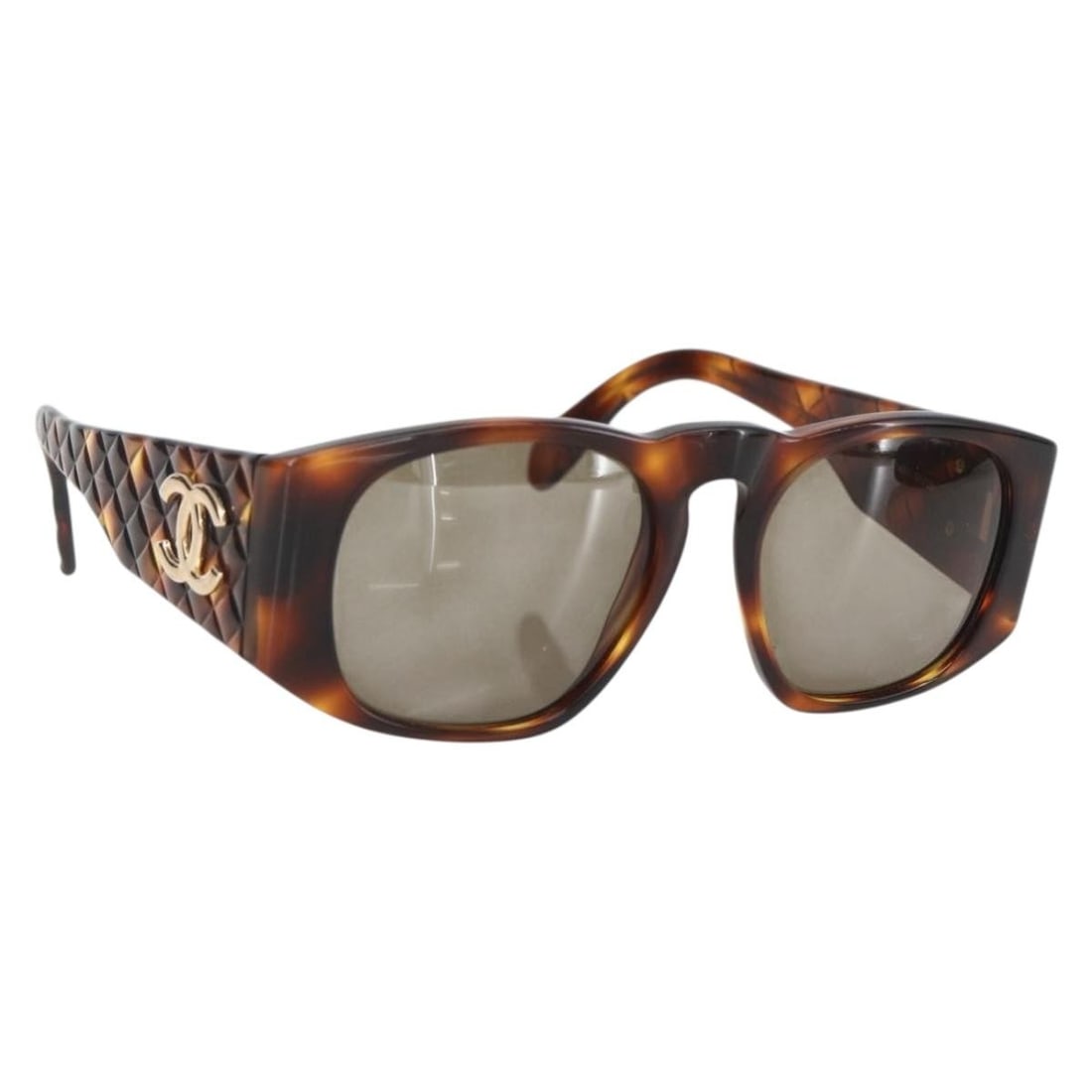 Brown Plastic CHANEL Sunglasses with Case Made in Italy (1 of 11)