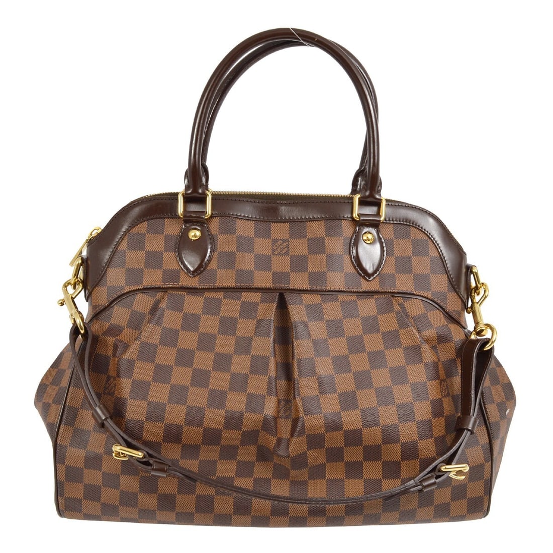 Louis Vuitton Trevi GM Damier Canvas Large Top Handle Shoulder Bag: Louis Vuitton Trevi GM Damier Canvas Large Top Handle Shoulder Bag This Louis Vuitton Damier Trevi GM is a large top handle handbag featuring the signature brown Damier canvas leather with a check pat
