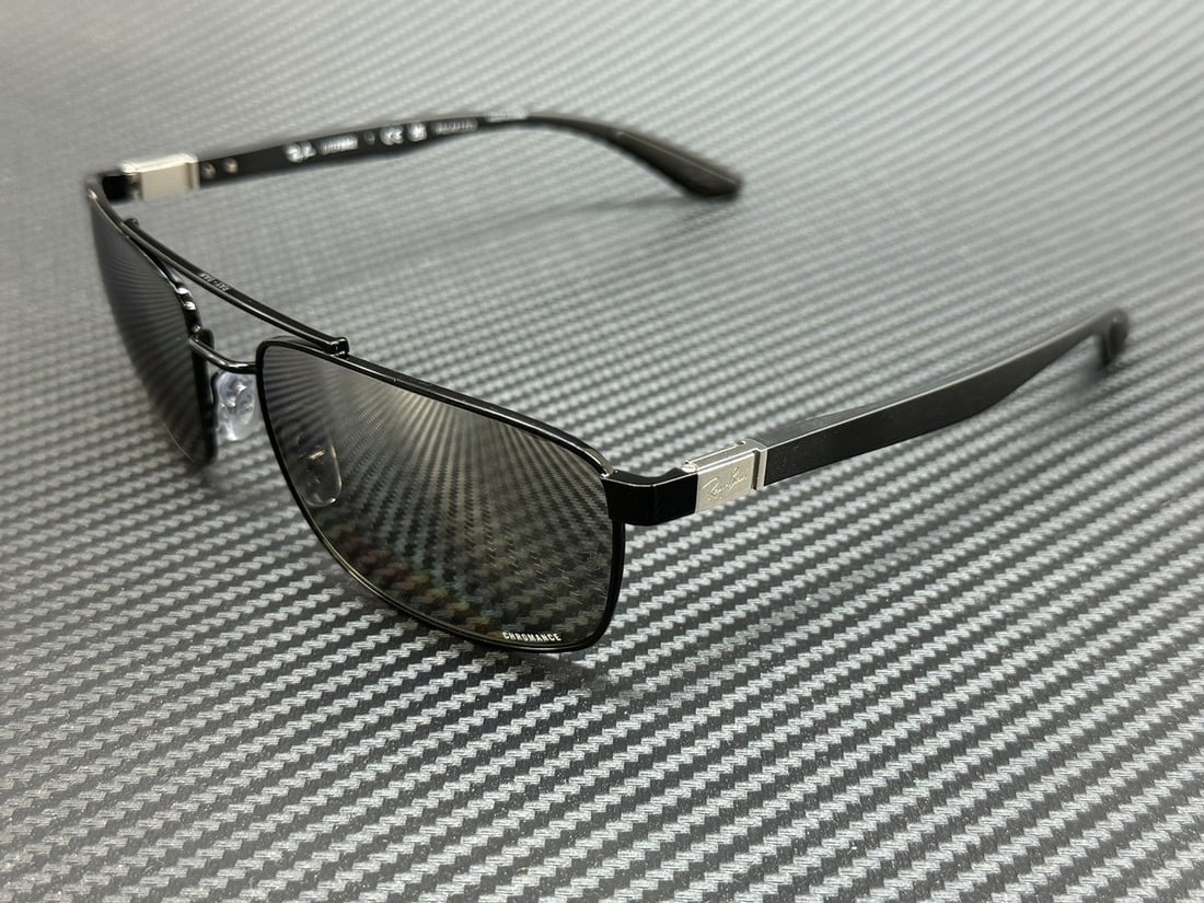 Ray-Ban RB3737CH 002 5J Black Grey Gradient Polarized Sunglasses: Ray-Ban RB3737CH 002 5J Black Grey Gradient Polarized Sunglasses Elevate your eyewear collection with these Ray-Ban RB3737CH 002 5J sunglasses, designed for both comfort and style. Featuring a sleek b