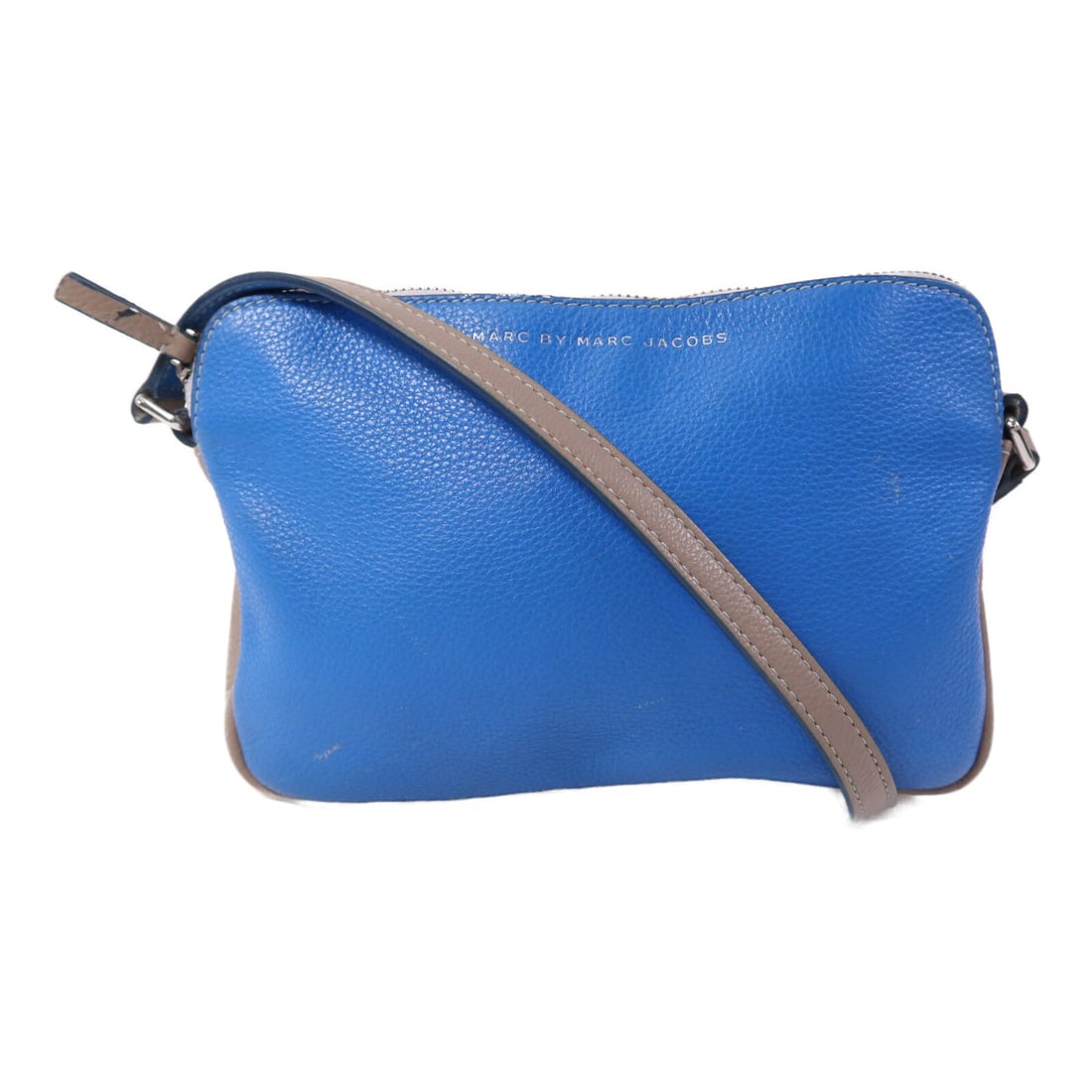 Blue and Beige Calfskin Shoulder Bag by Marc by Marc Jacobs SHW (1 of 18)