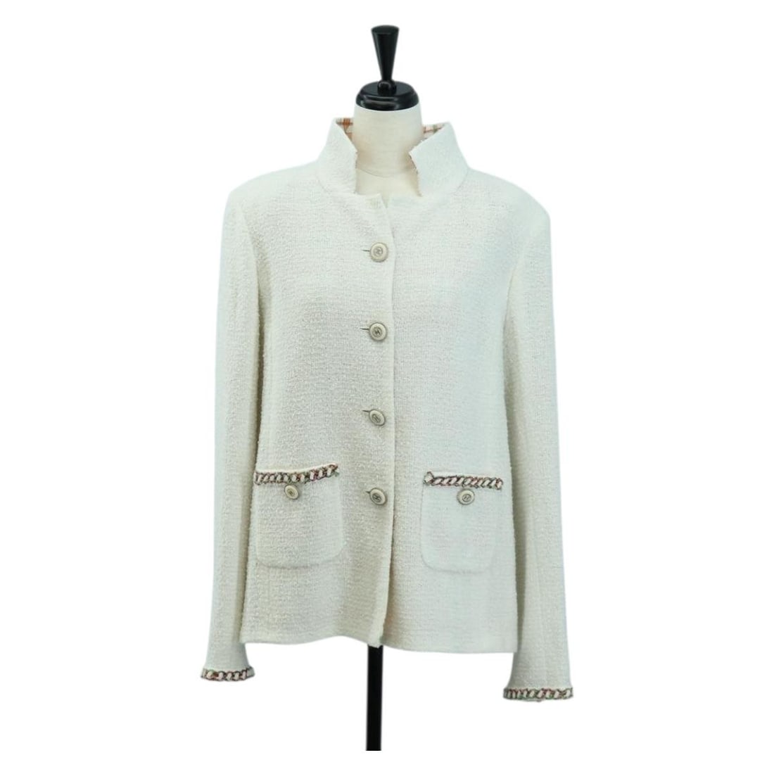 White Tweed Cotton Jacket for Women by CHANEL (1 of 18)