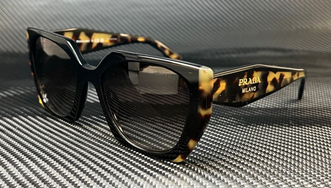 PRADA PR 15WS 3890A7 Black Frame Grey Gradient Women's Sunglasses (1 of 5)